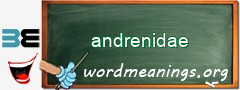 WordMeaning blackboard for andrenidae